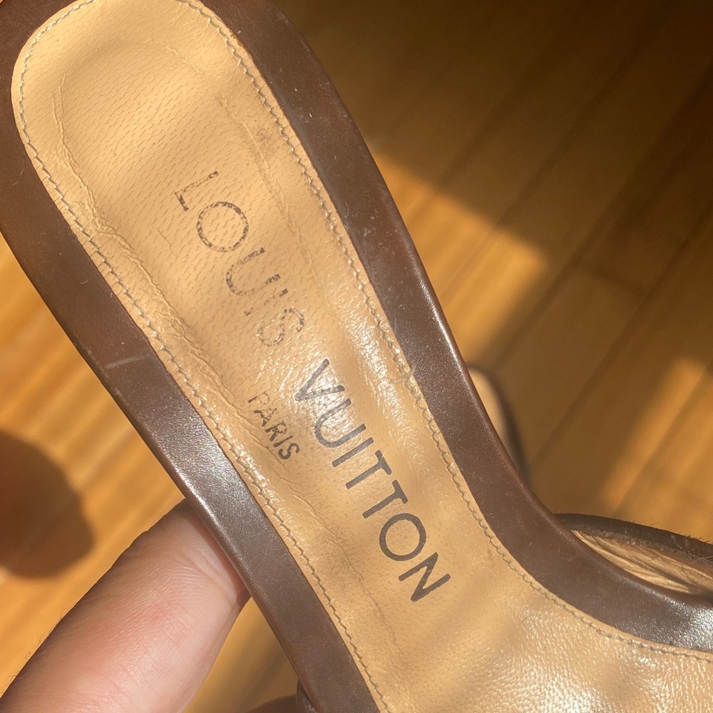 Louis Vuitton Damier Sauvage Brown Checkered Mules - Picture 2 of 6